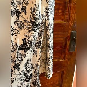 Glamorous Maxi Dress, white and black smocked bodice